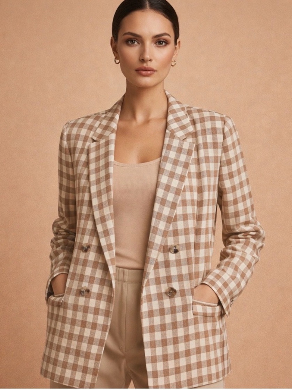 Nine West Double Breasted Oversized Blazer - L